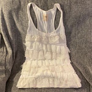 Hollister, white, large tank top